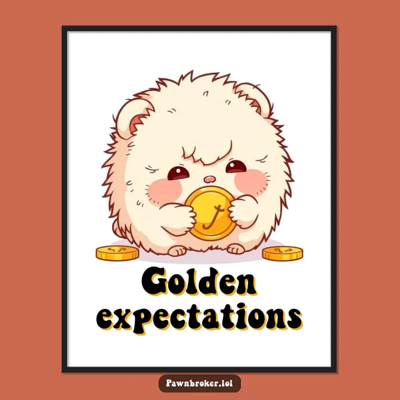 Funny Creature Coin Poster - Add Curiosity and Humor to Your Walls