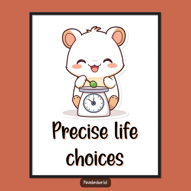 Funny Creature Scale Poster - Add Precision and Humor to Your Walls